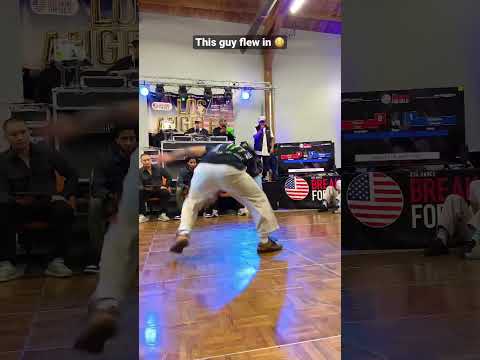 This guy came flying in ⚡️ Bboy Bowzee at Breaking for Gold USA Los Angeles #shorts