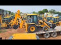 Brand New JCB 3DX Plus LC BS5 1st Machine Unloading From Truck In JCB Showroom New Model Jcb
