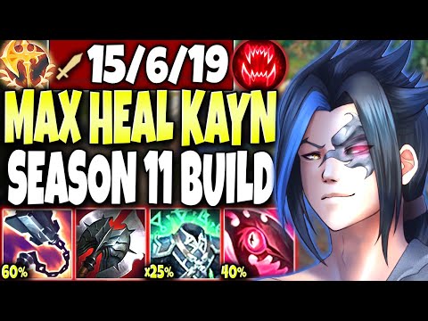 This is the most BROKEN 150+% Max HEAL Kayn Season 11 Build 🔥 LoL Top Kayn Preseason s11 Gameplay