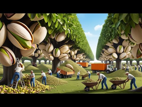 Pistachio Harvest Made EASY With Modern Machinery Technology