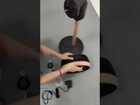 Vídeo de Bizancio Ventilador de Pie Blanco y Haya con Mando Fabrilamp / Abrila