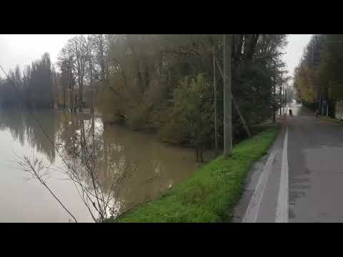 La piena del Po a Cremona 26-11-2019