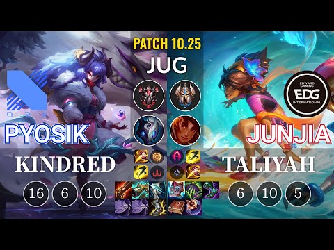 DRX Pyosik Kindred vs EDG JunJia Taliyah Jungle - KR Patch 10.25