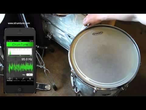 Tuning range for a 16" tom drum - Drum Tuning with iDrumTune Pro drum tuner app