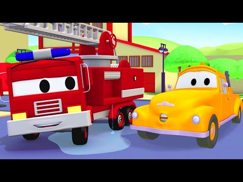 Franck camionul de pompieri 2 - Tom camionul de tractari în Orasul Masinilor 🚗 Desene pentru copii