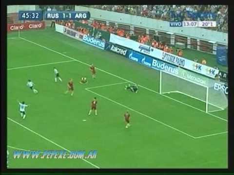 (Amistoso 2009) Rusia 2-3 Argentina || Gol Lisandro Lopez