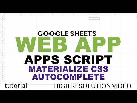 Google Sheets Web App Example Google Apps Script Web App Tutorial Part 1