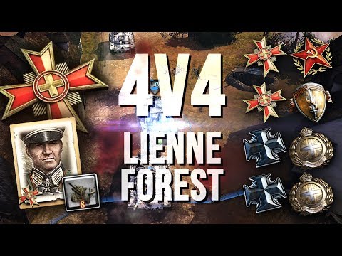 WE HAVE STUGS DOWN [4v4] [OST] [Lienne Forest] — Full Match of Company of Heroes 2