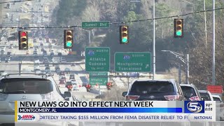 New traffic laws set to take effect in Alabama