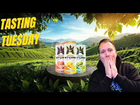 "Trying Reign Storm Energy Drink for the First Time! 🔥 | Tasting Tuesday Review