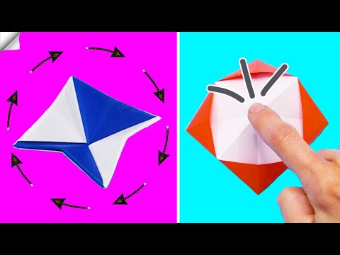 Spinning top from paper Paper toy antistress