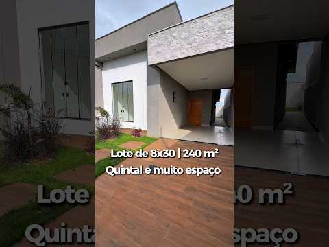 LINDO PROJETO EM LOTE 8x30! 3Q COM MUITO ESPAÇO E QUINTAL! APARECIDA DE GOIÂNIA | R$ 499 MIL