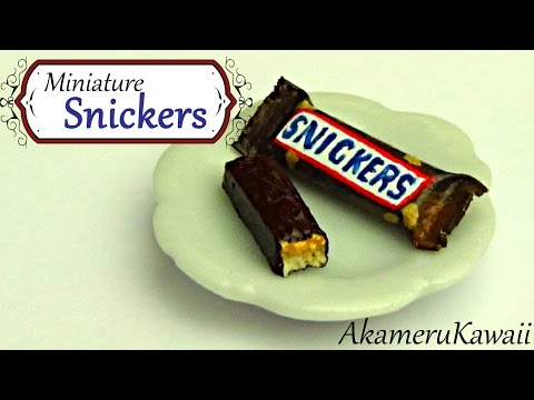 *Snickers* inspired Miniature Chocolate Bar - Polymer clay/paper tutorial Video