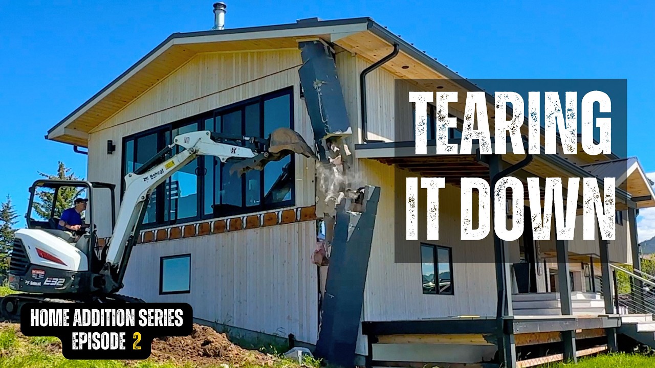 Tearing Down a Chimney in 2 Hours (Start to Finish) | Home Addition Ep. 2