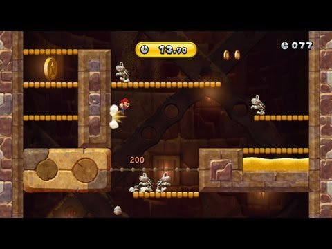 New Super Mario Bros. U - Challenges: Stoneslide Tower Climb - The sublime speed run (Wii U)