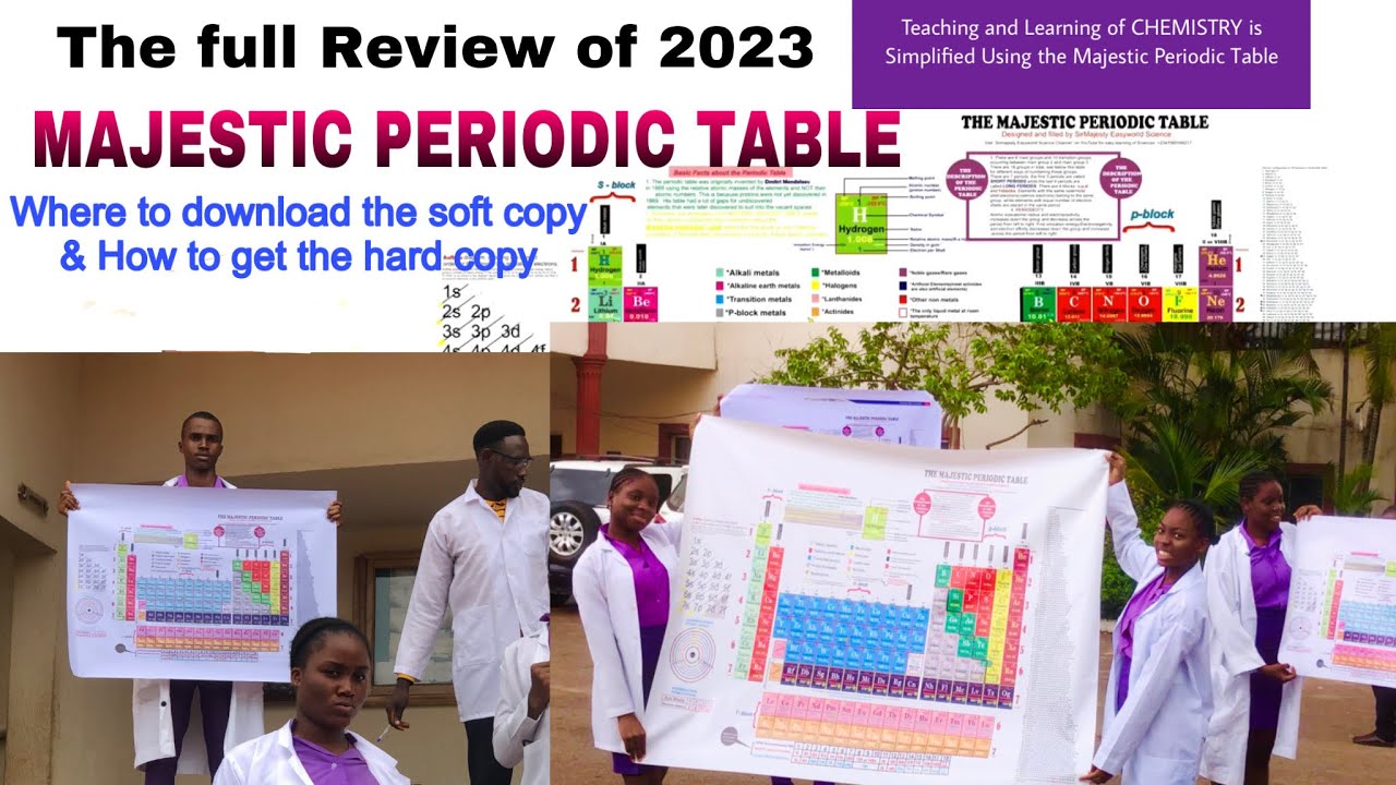 THE MAJESTIC PERIODIC TABLE..(2023)The complete Review. Where to download & how to get the hard copy