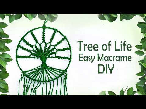 DIY Macrame Wall Hanging Leaves with Flower