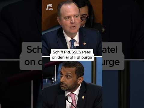 Schiff PRESSES Patel on denial of FBI purge