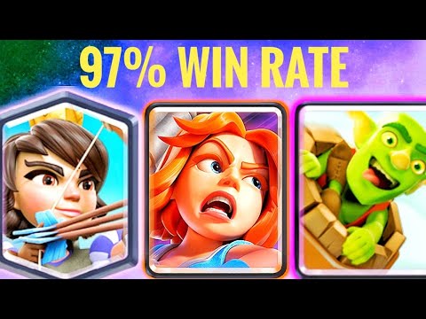 97% WIN RATE WITH BEST LOG BAIT GAURDS  DECK IN CLASH ROYALE