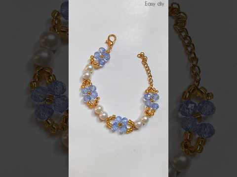 How to make crystal beads bracelet #howtomakeabeadbracelet #youtubeshorts