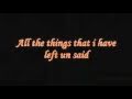 Stealing Eden - All I need Lyrics 