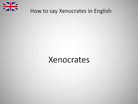 How to say Xenocrates in English?