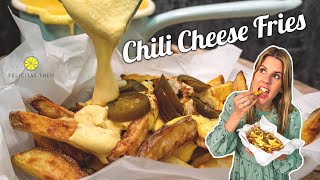 Chili Cheese Fries | die knusprigsten Backofen-Pommes | Felicitas Then