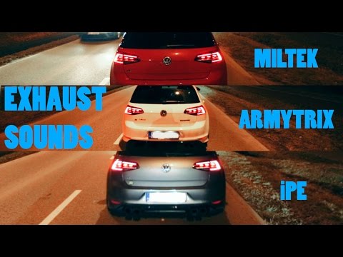 Milltek - Armytrix - iPE - Exhaust Sound Comparison @ Golf 7R