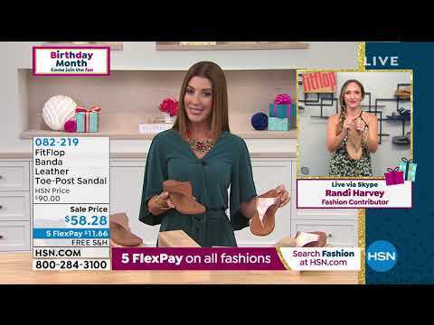 FitFlop Banda Perforated Leather Toe Post Sandal