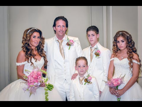 Trouwpak en Trouwjurk ALBERTO AXU - Henk Damen en Nathalie huwelijksfilm | Filmotie