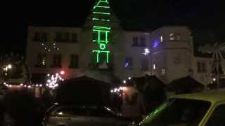 preview picture of video 'Lasershow auf dem Sternthaler Weihnachtsmarkt in Blankenburg 2014'