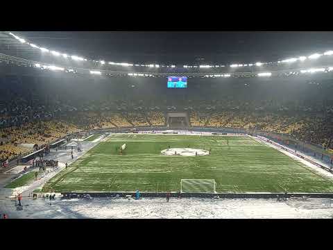Hymn ligi mistrzów przed meczem Dynamo Kijów - Bayern Monachium. 23-11-21