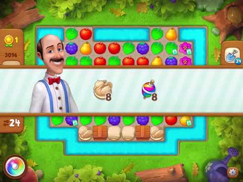 Gardenscapes Level 3096 With No Boosters - Bonus Scene With Austin