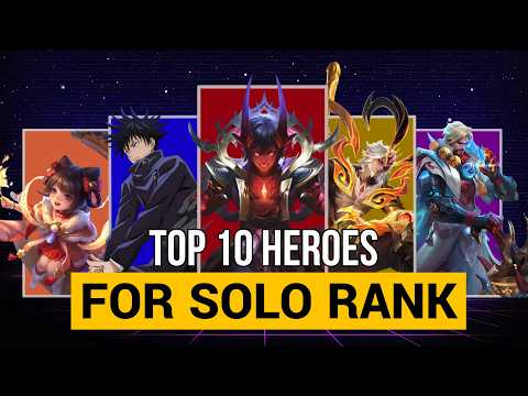 TOP 10 BEST Heroes for SOLO RANK Push in 2026 🔥 Easy Carry Heroes | MLBB