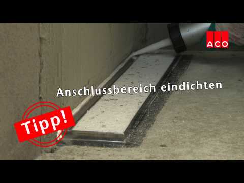 Bodengleiche Duschen: Einbau einer ACO ShowerDrain Duschrinne