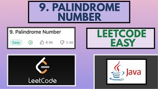 YouTube video 'Leetcode | 9. Palindrome Number | Easy | Java Solution'