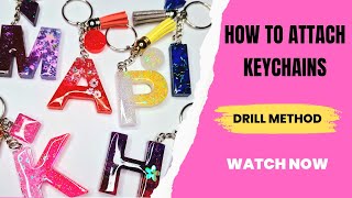 Easiest Way To Attach Resin Keychains. Resin Drilling Process Step By Step