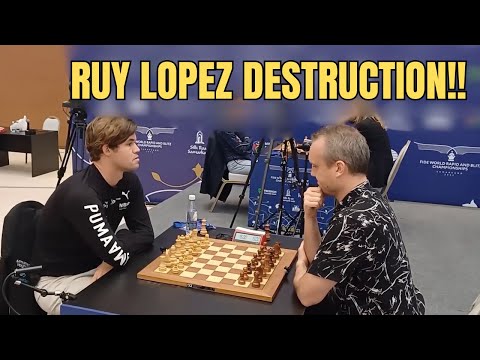 The Ruy Lopez Destruction! Magnus Carlsen vs Timur Gareyev