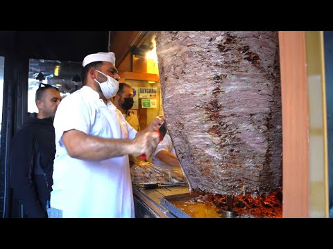 ISTANBUL Street Food - BIGGEST DONER KEBAB IN THE WORLD + STREET FOOD IN TURKEY