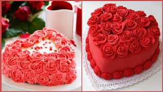 طرق لتزيين الكيك سهلة ورائعة decorazioni torte a forma di cuore con panna