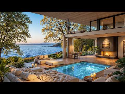 Beautiful Seaside Jazz in Luxury Coastal | Gentle Jazz Piano for Peaceful Moments