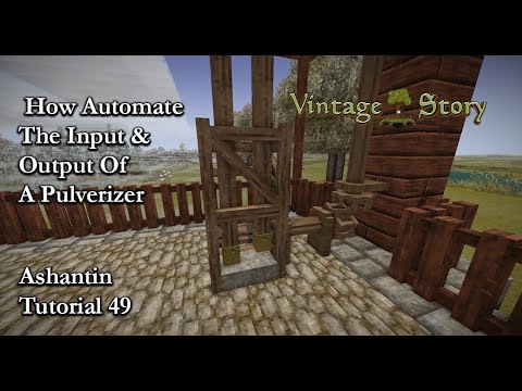 Vintage Story Tutorial 49 How to Automate The Input & Output Of A Pulveriser