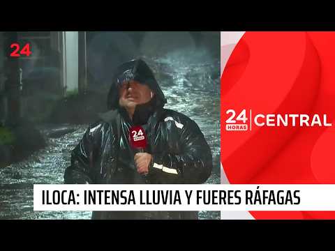 Intensa lluvia y fuertes ráfagas de viento en Iloca | 24 Horas TVN Chile