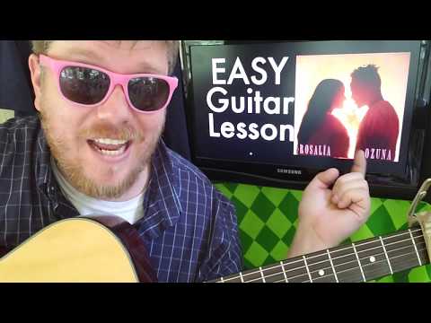 Yo x Ti Tu x Mi - Rosalía, Ozuna // easy guitar tutorial beginner lesson