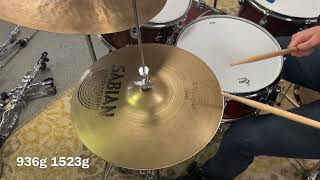 Video thumbnail for Sabian AA 14" Regular Hi Hat Cymbals 936g 1523g by Hawthorne Drum Shop