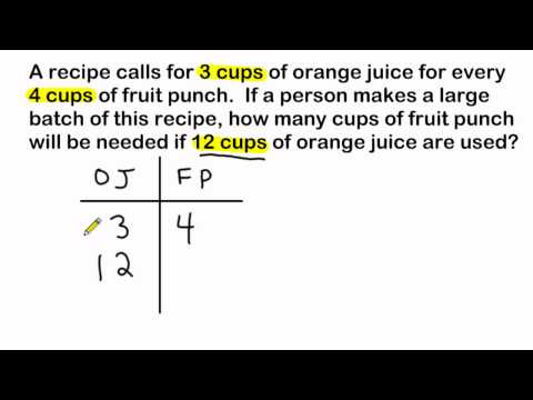 Ratio Word Problems - Using Ratio Tables To Solve - YouTube