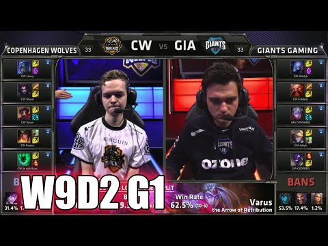 Copenhagen Wolves vs GIANTS | S5 EU LCS Summer 2015 Week 9 Day 2 | CW vs GIA W9D2 G1
