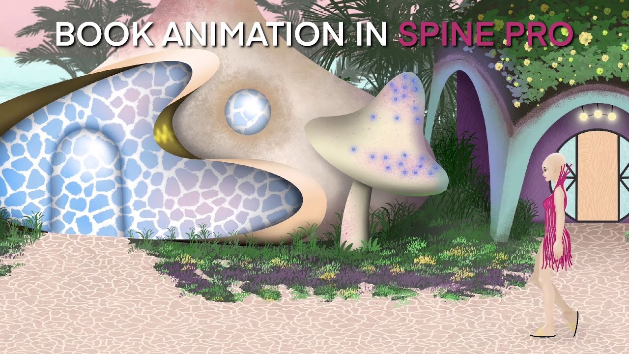 Animation of a fantasy book in Spine Pro