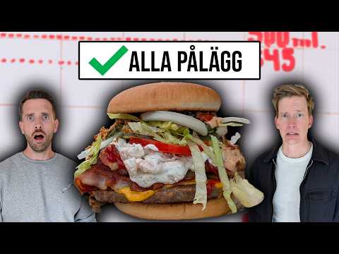 Beställer maträtter med ALLT på!
