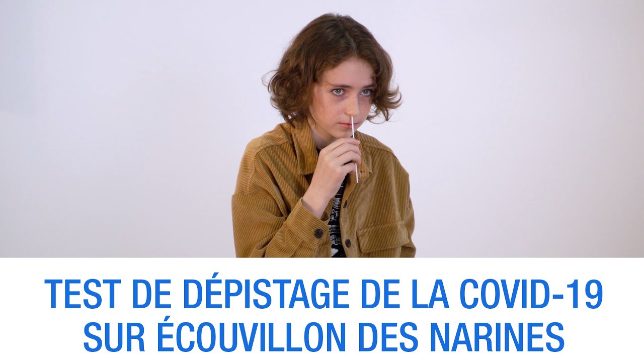 Test de dépistage de la COVID-19 sur écouvillon des narines
